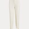 Pantalon fuselé en cady extensible Ralph Lauren crème pour femme Pantalon fuselé en cady extensible Ralph Lauren crème pour femme