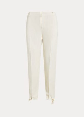 Pantalon fuselé en cady extensible Ralph Lauren crème pour femme