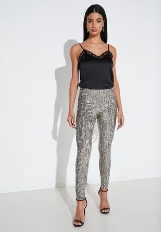 Pantalon gris à la cheville en jersey Ralph Lauren pour femme