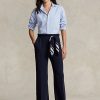 Pantalon large bleu marine Ralph Lauren Cady pour femme Pantalon large bleu marine Ralph Lauren Cady pour femme
