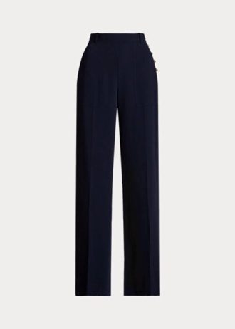 Pantalon large bleu marine Ralph Lauren Cady pour femme Pantalon large bleu marine Ralph Lauren Cady pour femme