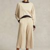 Pantalon large court en polaire beige Ralph Lauren pour femme