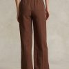 Pantalon large en soie mélangée marron Ralph Lauren pour femme Pantalon large en soie mélangée marron Ralph Lauren pour femme