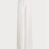 Pantalon large en soie Shantung Elaine de Ralph Lauren pour femme blanc