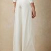 Pantalon large en soie Shantung Elaine de Ralph Lauren pour femme blanc