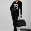 Pantalon long en gabardine de laine noire pour femme Ralph Lauren Clancy