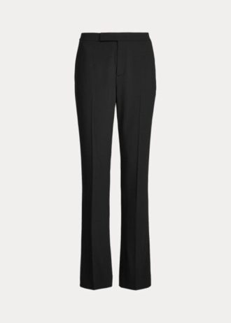 Pantalon noir en crêpe de laine extensible Seth Ralph Lauren pour femme