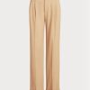 Pantalon plissé en sergé de laine mélangée Ralph Lauren kaki pour femme Pantalon plissé en sergé de laine mélangée Ralph Lauren kaki pour femme