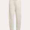 Pantalon pull en cachemire et laine côtelés Ralph Lauren pour femme, couleur crème Pantalon pull en cachemire et laine côtelés Ralph Lauren pour femme, couleur crème