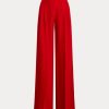 Pantalon Ralph Lauren Graciela en soie shantung pour femme rouge