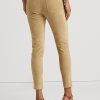 Pantalon skinny taille haute en daim kaki Ralph Lauren pour femme