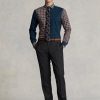 Pantalon slim en laine sergée gris Ralph Lauren pour homme Pantalon slim en laine sergée gris Ralph Lauren pour homme