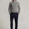 Pantalon slim en sergé de laine bleu marine Ralph Lauren pour homme