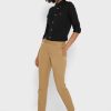 Pantalon taille haute marron Ralph Lauren pour femme Pantalon taille haute marron Ralph Lauren pour femme