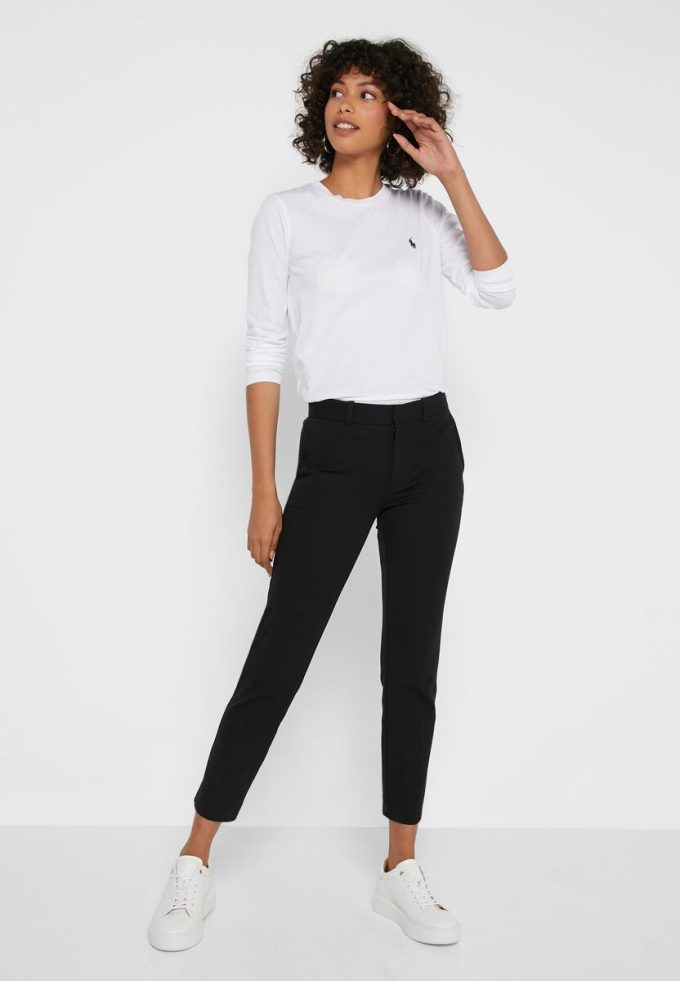 Pantalon taille haute noir Ralph Lauren pour femme
