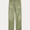 Pantalon utilitaire en satin de coton olive Ralph Lauren pour femme