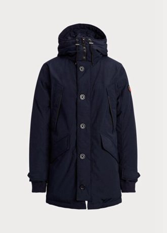 Parkas imperméables en duvet bleu marine Ralph Lauren pour homme