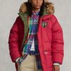 Parkas réversibles en duvet rouges Ralph Lauren pour hommes Parkas réversibles en duvet rouges Ralph Lauren pour hommes