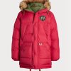 Parkas réversibles en duvet rouges Ralph Lauren pour hommes Parkas réversibles en duvet rouges Ralph Lauren pour hommes