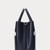 Petit sac cartable Marcy en cuir à pois Ralph Lauren bleu marine/vanille raffiné pour femme
