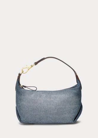 Petits sacs à bandoulière Kassie en denim délavé Ralph Lauren pour femme, couleur indigo délavé/Lauren