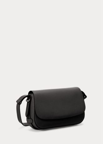 Petits sacs à bandoulière Maddy en cuir noir Ralph Lauren pour femme