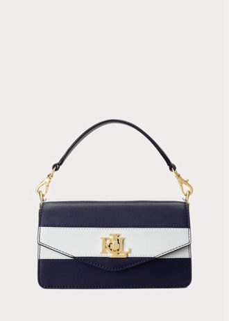 Petits sacs à bandoulière Tayler en cuir bleu marine Ralph Lauren pour femme