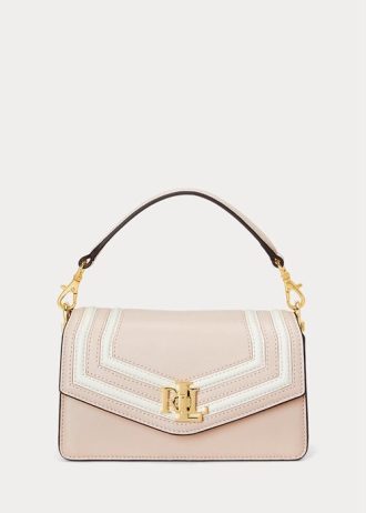 Petits sacs à bandoulière Tayler en cuir nappa Ralph Lauren rose clair/vanille pour femme