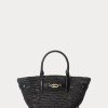 Petits sacs fourre-tout Daphney en paille noire pour femme Ralph Lauren