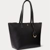 Petits sacs fourre-tout noirs en similicuir Ralph Lauren pour femme Petits sacs fourre-tout noirs en similicuir Ralph Lauren pour femme