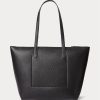 Petits sacs fourre-tout noirs en similicuir Ralph Lauren pour femme Petits sacs fourre-tout noirs en similicuir Ralph Lauren pour femme