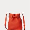 Petits sacs seau Bellport en cuir Ralph Lauren orange coucher de soleil pour femme Petits sacs seau Bellport en cuir Ralph Lauren orange coucher de soleil pour femme