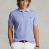 Polo Ralph Lauren bleu coupe ajustée Birdseye pour homme Polo Ralph Lauren bleu coupe ajustée Birdseye pour homme
