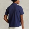 Polo Ralph Lauren bleu marine à poches en filet pour homme, coupe classique