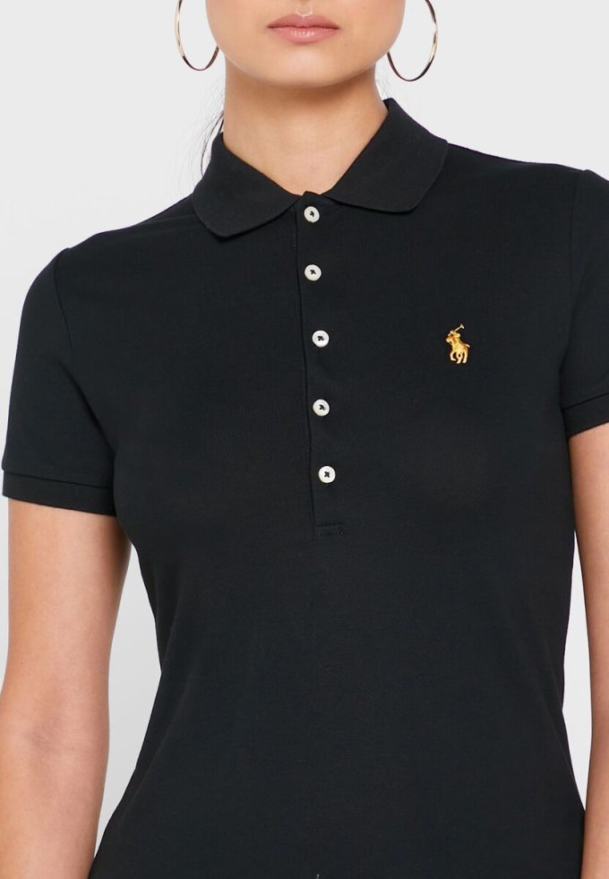 Polo Ralph Lauren noir à boutons pour femme Polo Ralph Lauren noir à boutons pour femme