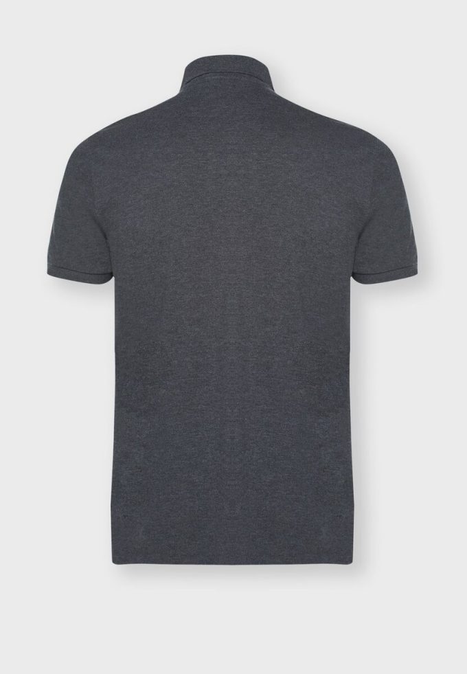 Polos basiques en maille grise Ralph Lauren pour hommes Polos basiques en maille grise Ralph Lauren pour hommes