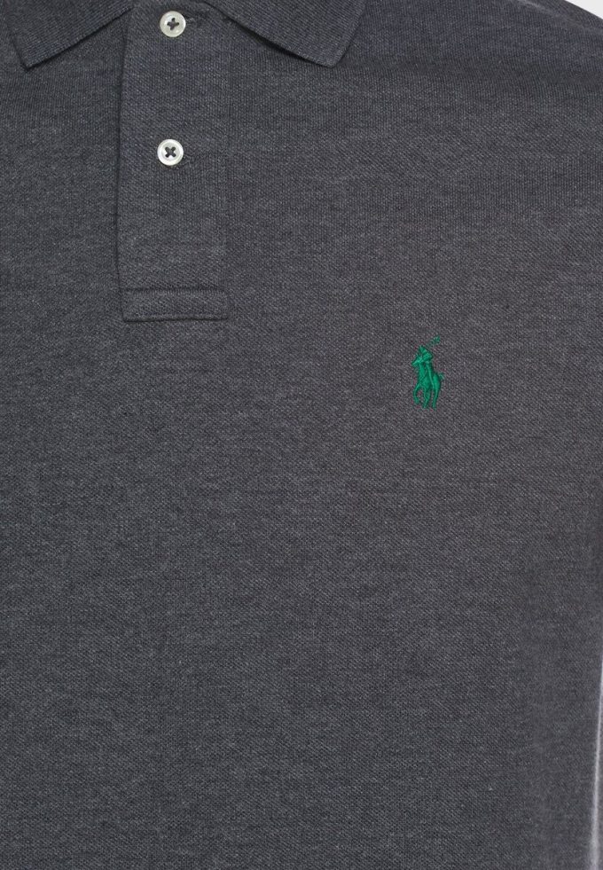 Polos basiques en maille grise Ralph Lauren pour hommes Polos basiques en maille grise Ralph Lauren pour hommes