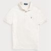 Polos beiges en coton doux Ralph Lauren Custom Slim Fit pour homme Polos beiges en coton doux Ralph Lauren Custom Slim Fit pour homme