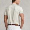 Polos beiges en coton doux Ralph Lauren Custom Slim Fit pour homme Polos beiges en coton doux Ralph Lauren Custom Slim Fit pour homme