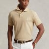 Polos beiges en maille ajustée Ralph Lauren pour homme Polos beiges en maille ajustée Ralph Lauren pour homme