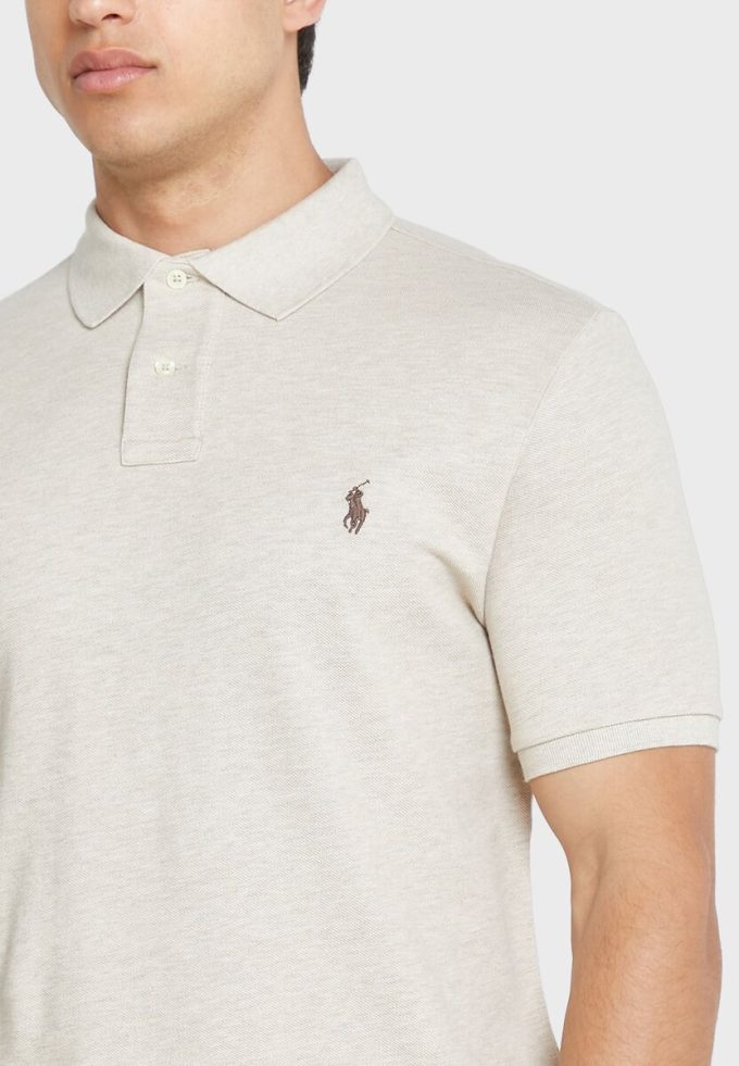 Polos beiges Ralph Lauren Essential pour hommes Polos beiges Ralph Lauren Essential pour hommes