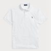 Polos blancs en coton doux Ralph Lauren Custom Slim Fit pour homme Polos blancs en coton doux Ralph Lauren Custom Slim Fit pour homme
