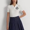 Polos blancs en jersey Ralph Lauren pour femmes Polos blancs en jersey Ralph Lauren pour femmes