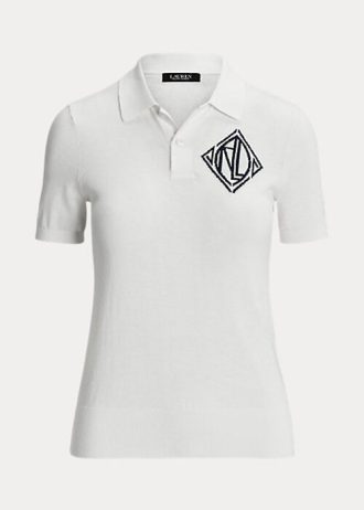 Polos blancs en jersey Ralph Lauren pour femmes