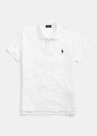 Polos blancs en maille coupe classique Ralph Lauren pour femmes