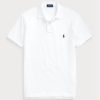 Polos blancs en maille slim fit Ralph Lauren pour hommes Polos blancs en maille slim fit Ralph Lauren pour hommes