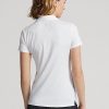 Polos blancs Ralph Lauren coupe ajustée à motif Quartier français pour femme Polos blancs Ralph Lauren coupe ajustée à motif Quartier français pour femme