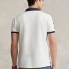 Polos blancs Ralph Lauren Slim Fit Big Pony Mesh pour homme Polos blancs Ralph Lauren Slim Fit Big Pony Mesh pour homme