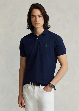 Polos bleu marine Ralph Lauren The Earth pour homme