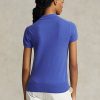 Polos bleus en cachemire slim fit Ralph Lauren pour femme